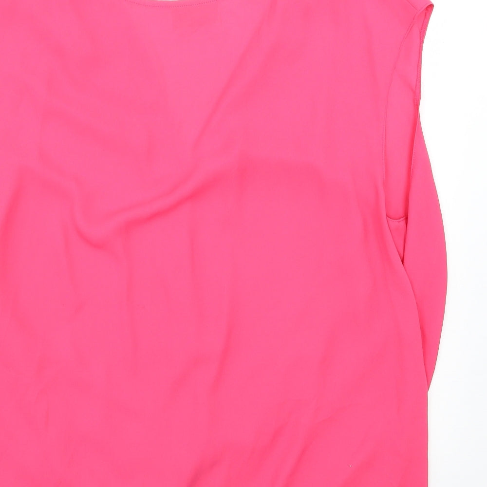 Wallis Womens Pink  Chiffon Basic Blouse Size L