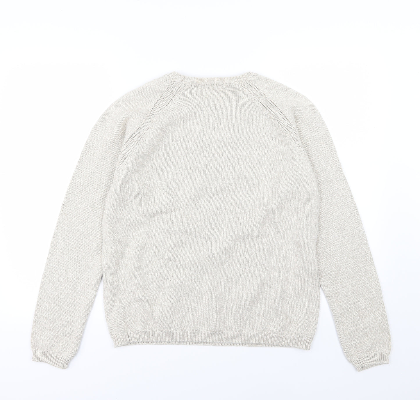 EWM Womens Beige  Knit Pullover Jumper Size M