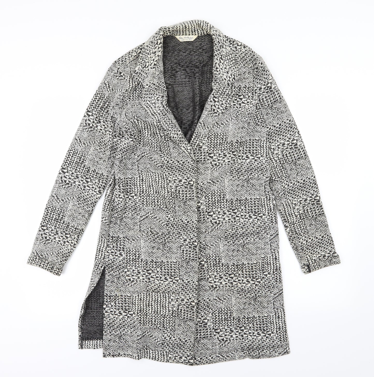 Miss Selfridge Womens White Geometric  Jacket Blazer Size 10