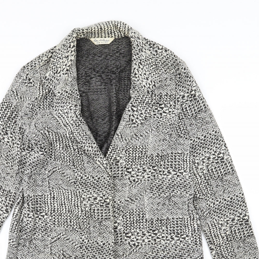 Miss Selfridge Womens White Geometric  Jacket Blazer Size 10