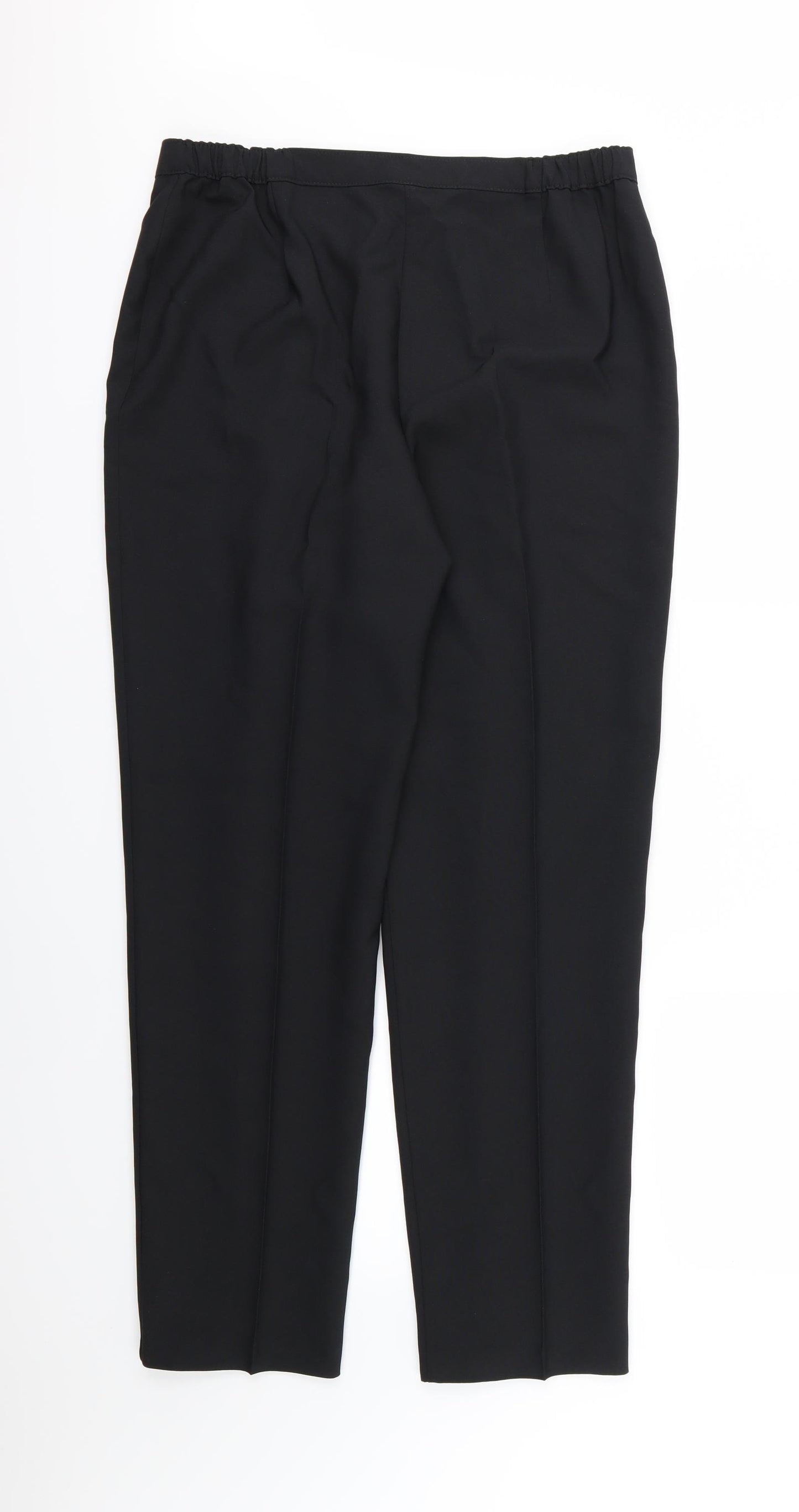 Slimma Womens Black  Rayon Trousers  Size 16 L30 in