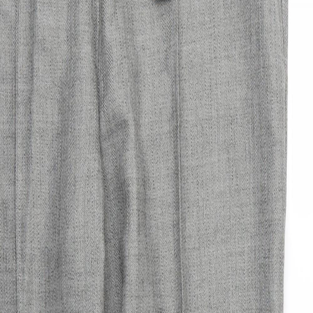 Marks and Spencer Womens Grey  Rayon Trousers  Size 18 L31 in - Long Leg
