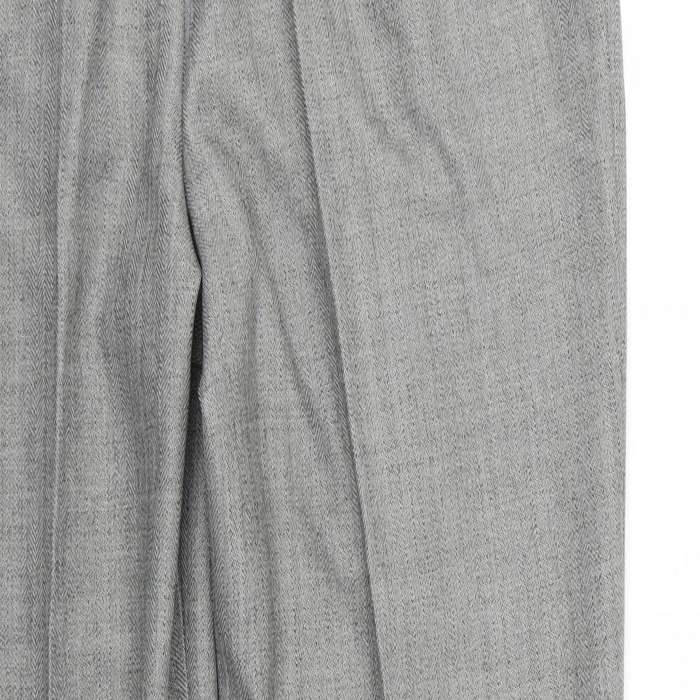 Marks and Spencer Womens Grey  Rayon Trousers  Size 18 L31 in - Long Leg