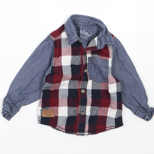 Primark Boys Multicoloured Check Woven Basic Button-Up Size 9-12 Months