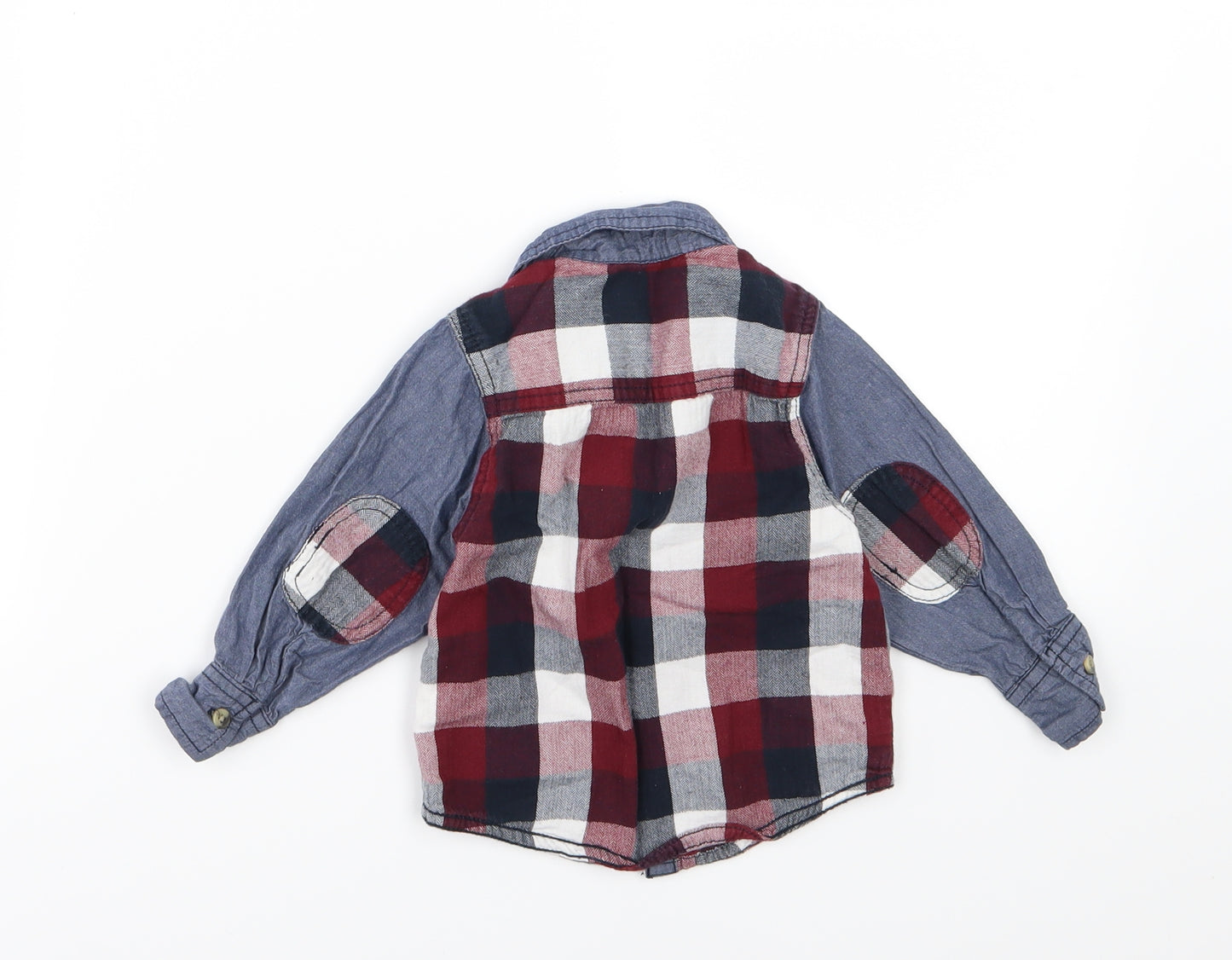 Primark Boys Multicoloured Check Woven Basic Button-Up Size 9-12 Months