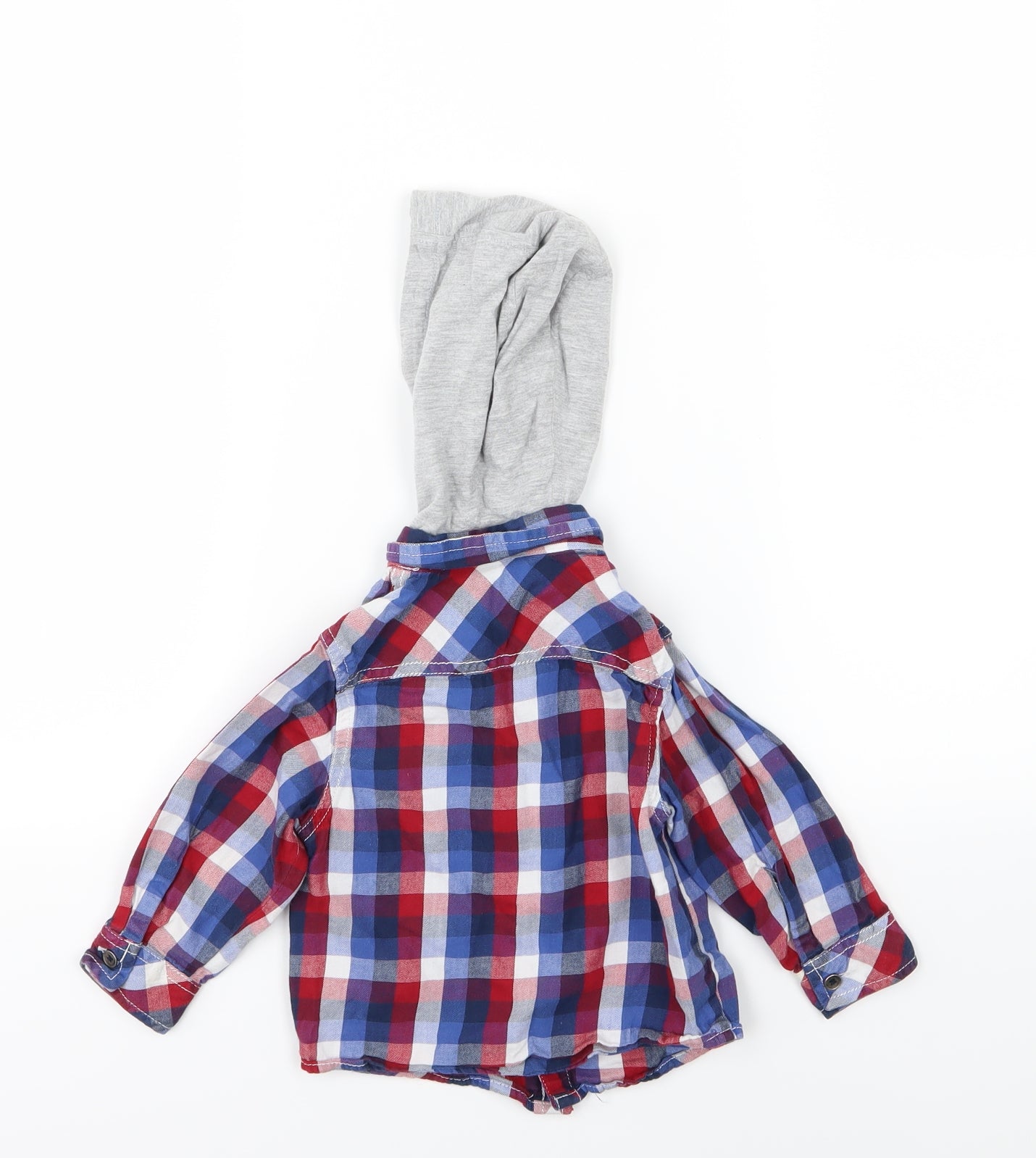 Matalan Boys Multicoloured Check Woven Basic Button-Up Size 9-12 Months