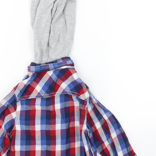 Matalan Boys Multicoloured Check Woven Basic Button-Up Size 9-12 Months