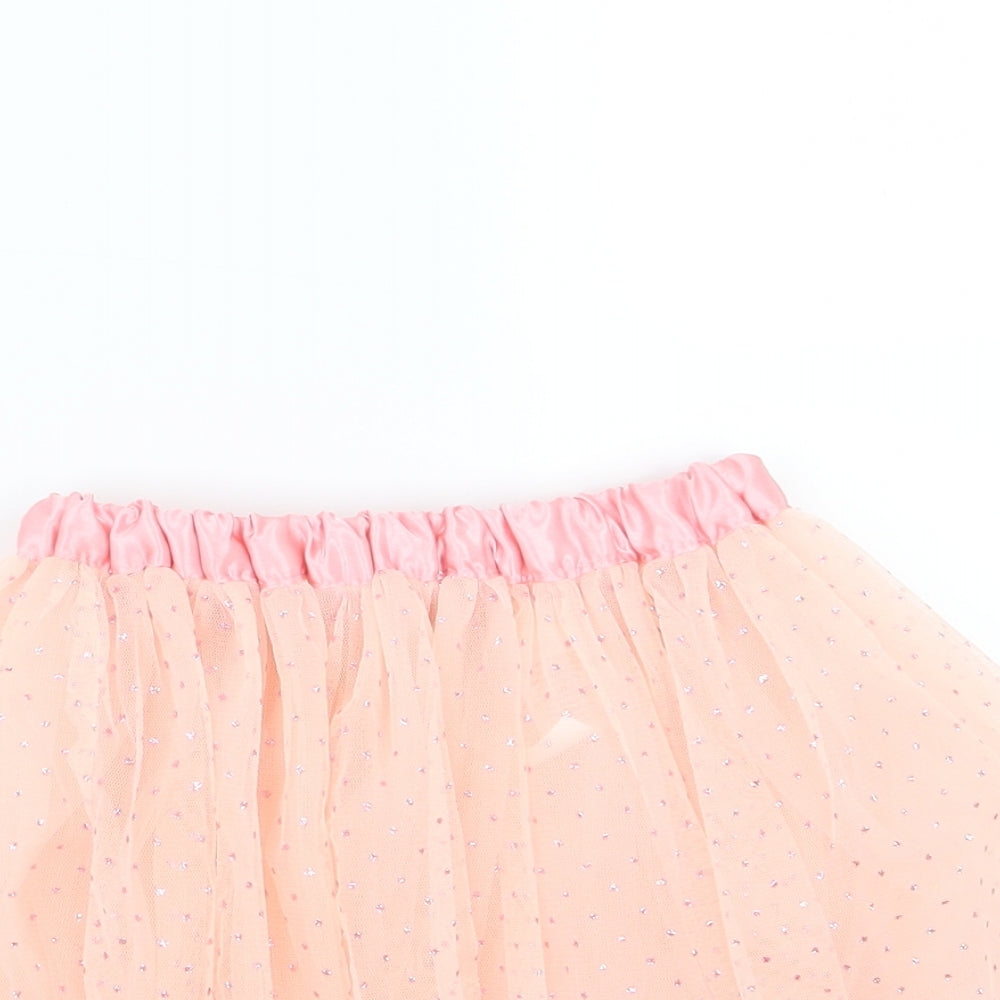Primark Girls Pink Polka Dot Mesh Tutu Skirt One Size