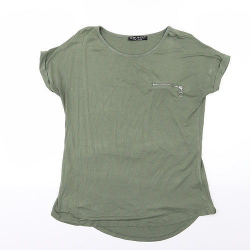 Select Womens Green  Jersey Basic T-Shirt Size 10