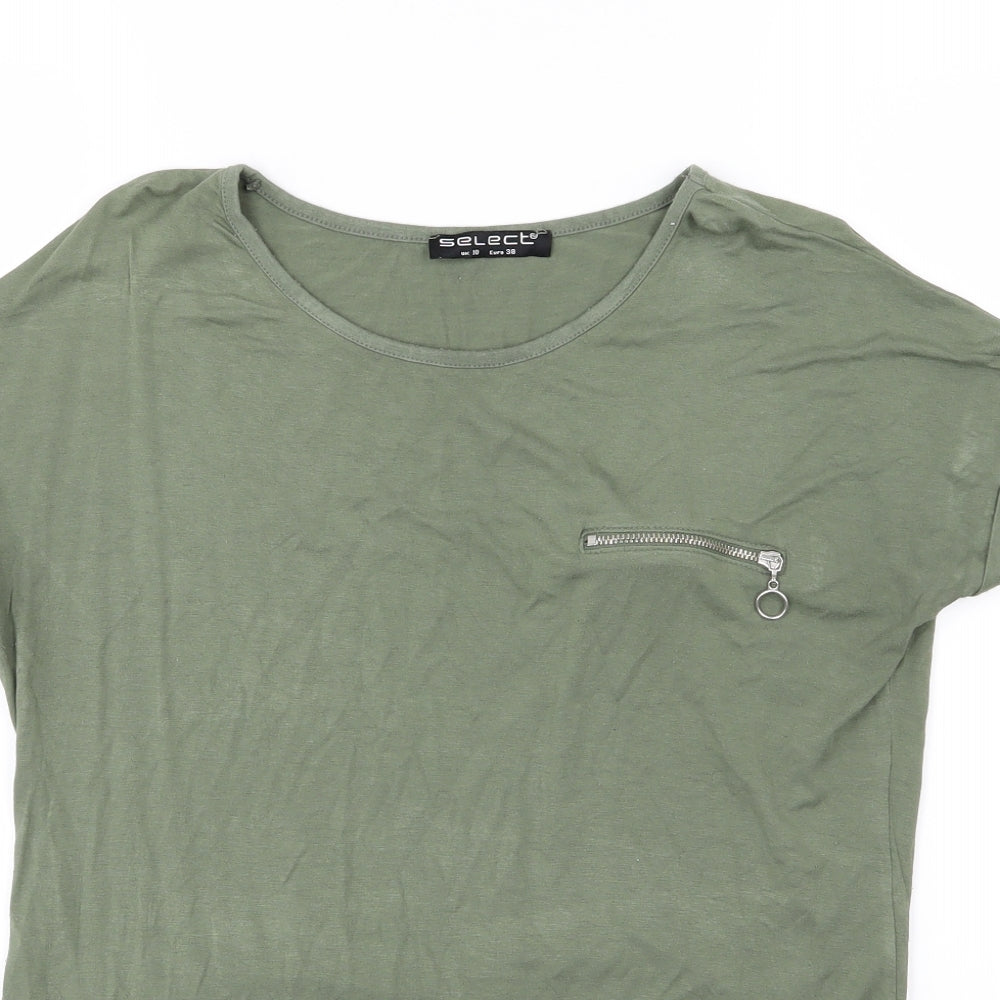 Select Womens Green  Jersey Basic T-Shirt Size 10