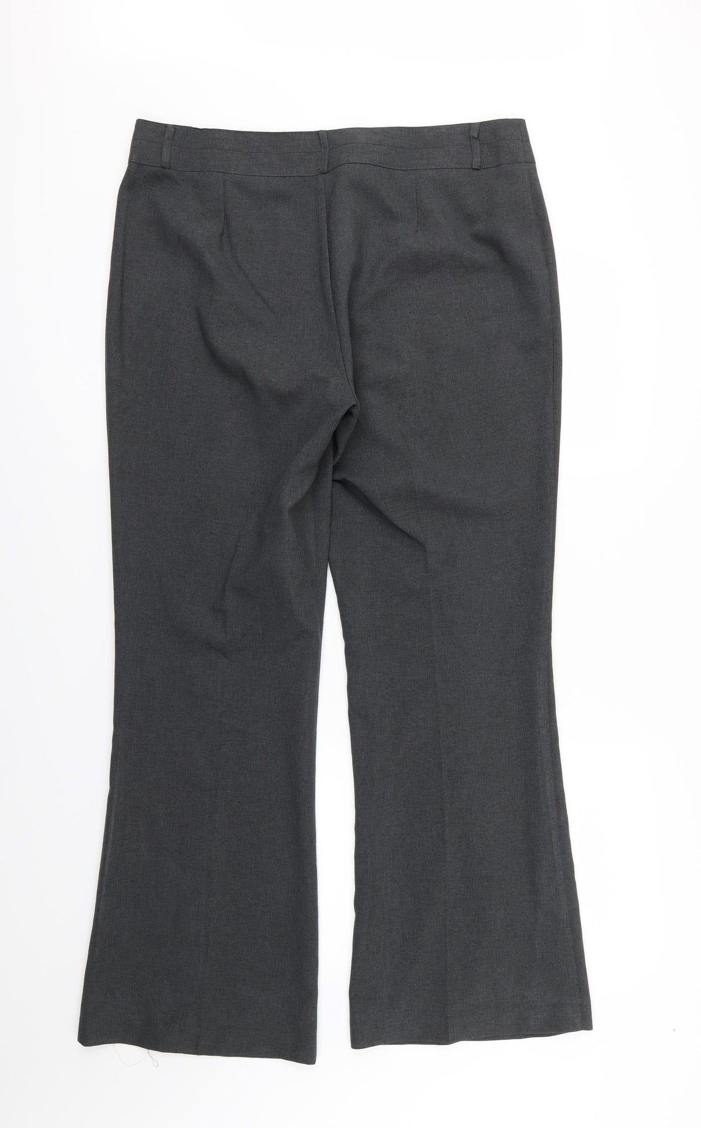 Papaya Womens Grey  Rayon Trousers  Size 16 L30 in