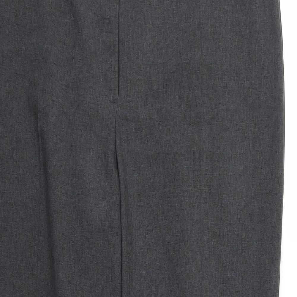 Papaya Womens Grey  Rayon Trousers  Size 16 L30 in