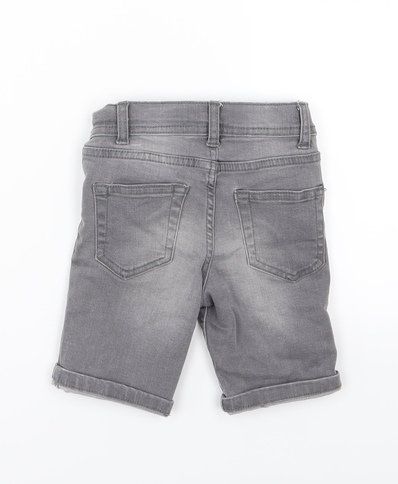 Denim & Co. Boys Grey  Denim Chino Shorts Size 3-4 Years