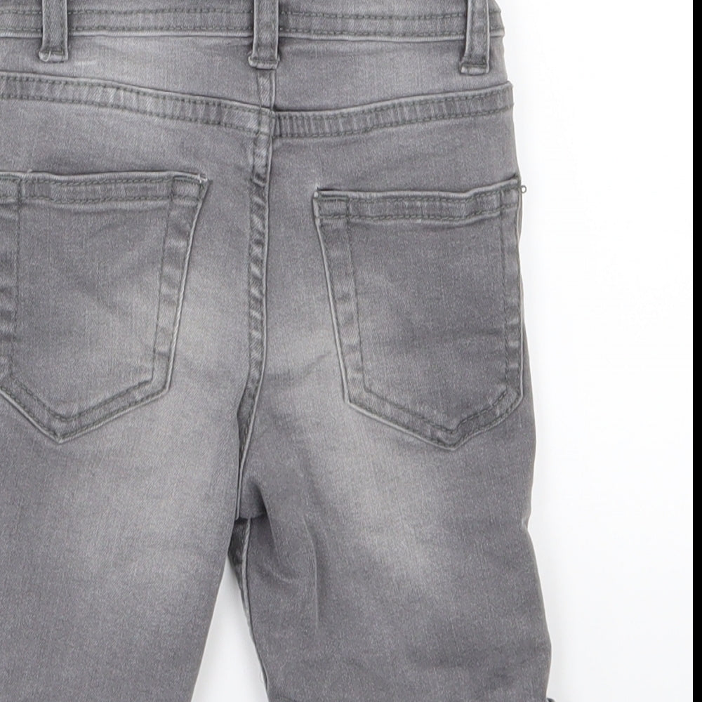 Denim & Co. Boys Grey  Denim Chino Shorts Size 3-4 Years