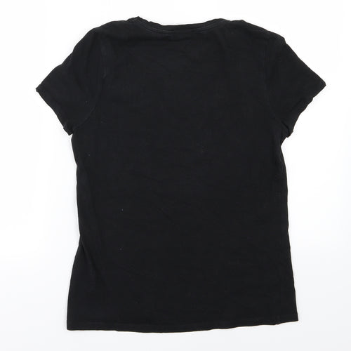 New Look Womens Black  Jersey Basic T-Shirt Size 10  - Bonjour