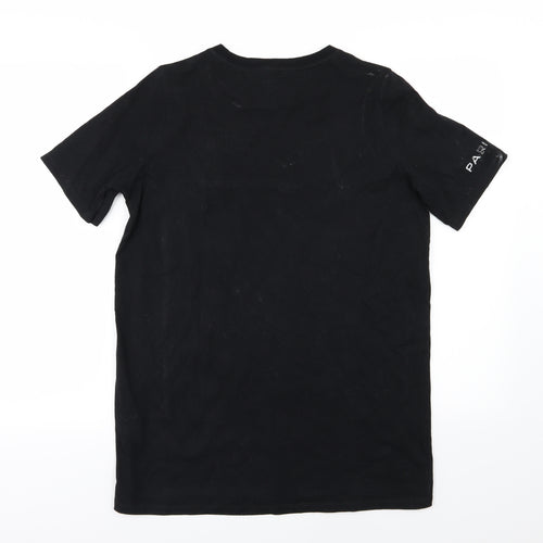River Island Womens Black  Jersey Basic T-Shirt Size 10  - Paris