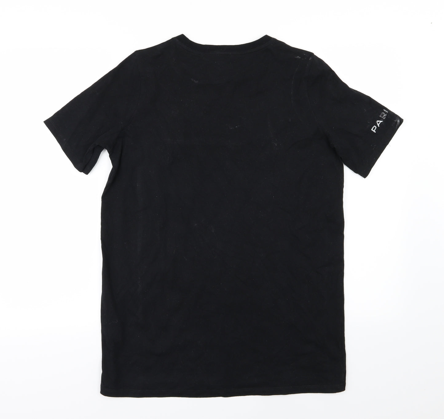 River Island Womens Black  Jersey Basic T-Shirt Size 10  - Paris