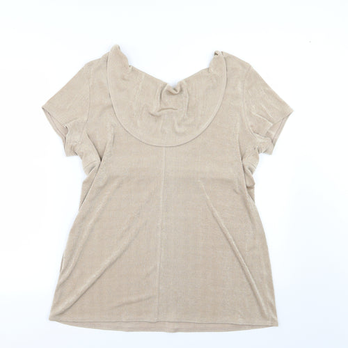 Kaleidoscope Womens Beige   Basic Blouse Size 16