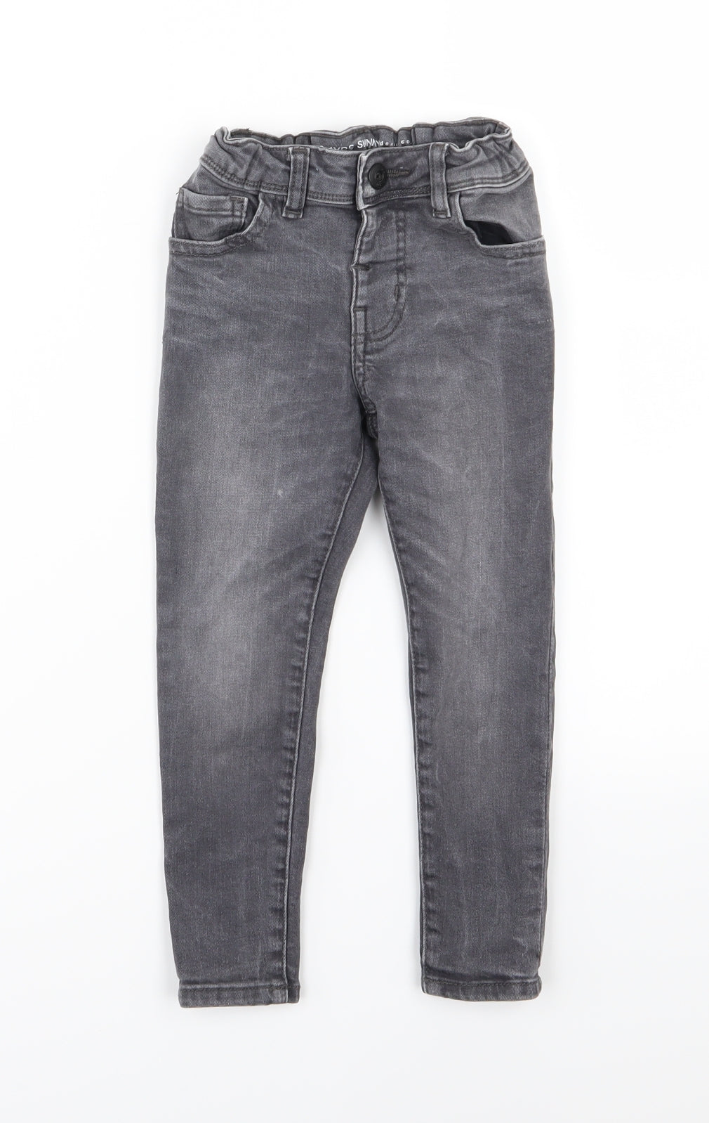 Denim & Co. Boys Grey  Denim Skinny Jeans Size 3-4 Years