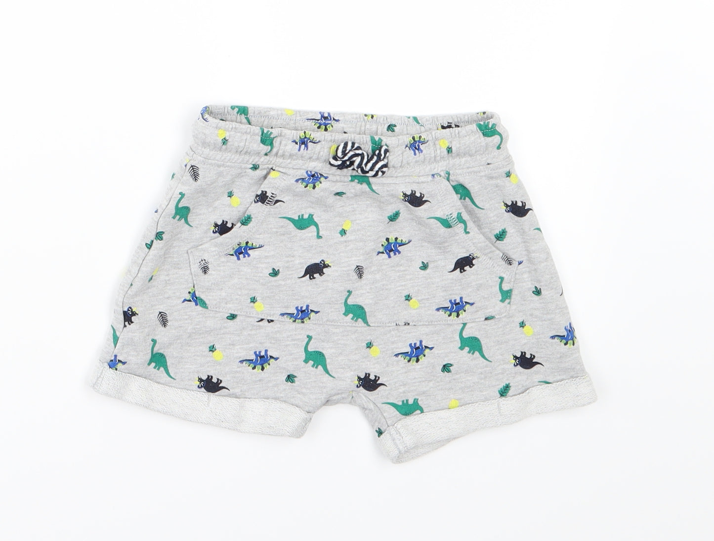 Matalan Boys Grey  Jersey Sweat Shorts Size 3-4 Years - Dinosaur