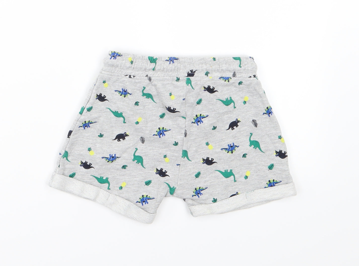 Matalan Boys Grey  Jersey Sweat Shorts Size 3-4 Years - Dinosaur