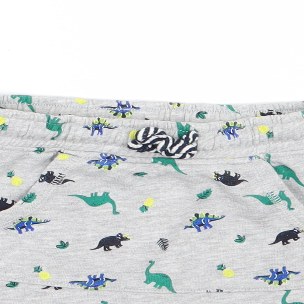 Matalan Boys Grey  Jersey Sweat Shorts Size 3-4 Years - Dinosaur