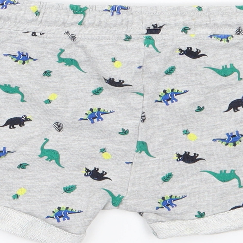 Matalan Boys Grey  Jersey Sweat Shorts Size 3-4 Years - Dinosaur