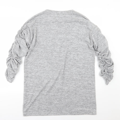 Zara Womens Grey  Jersey Pullover Jumper Size S
