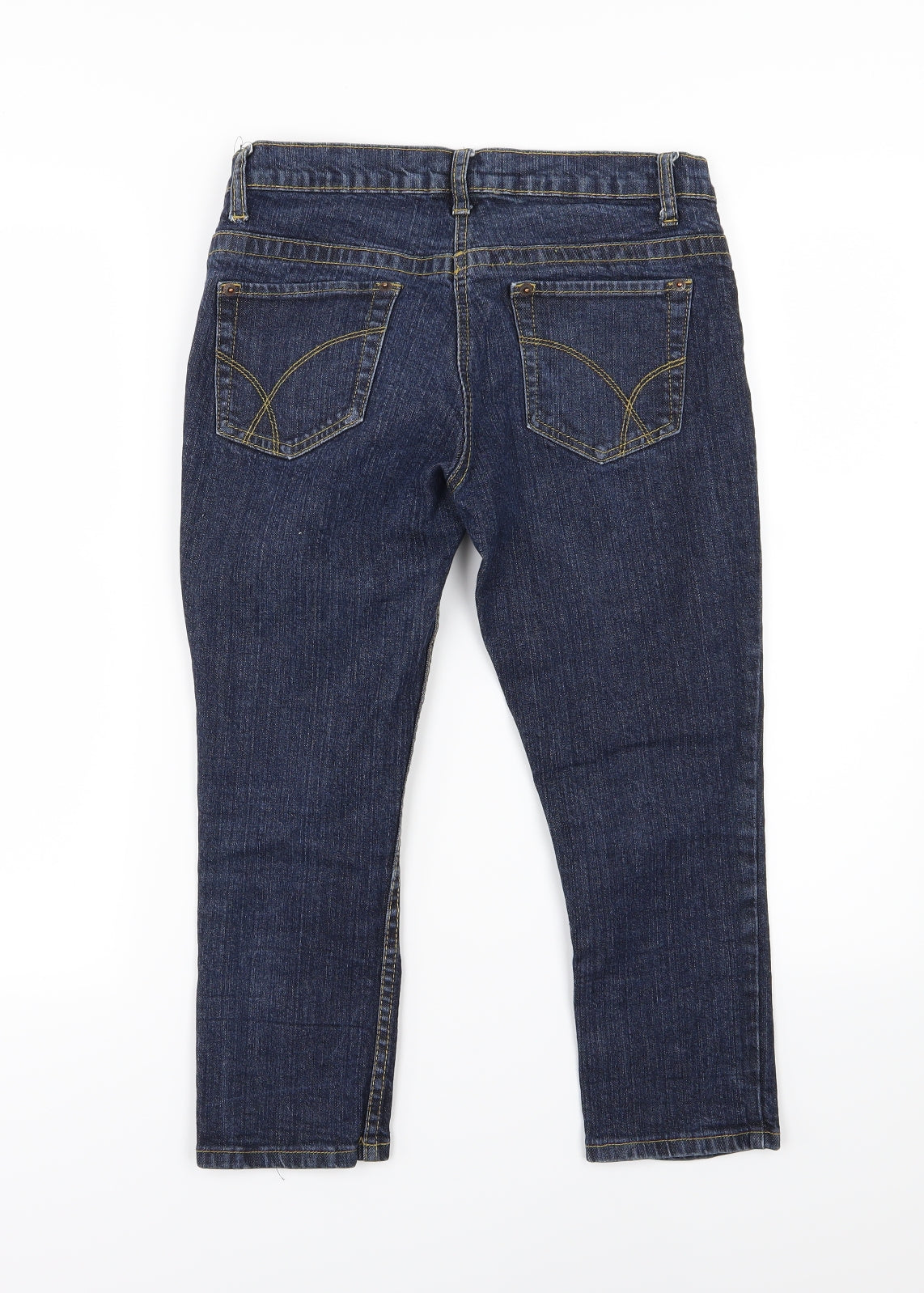Denim & Co. Womens Blue  Denim Cropped Jeans Size 8 L20 in