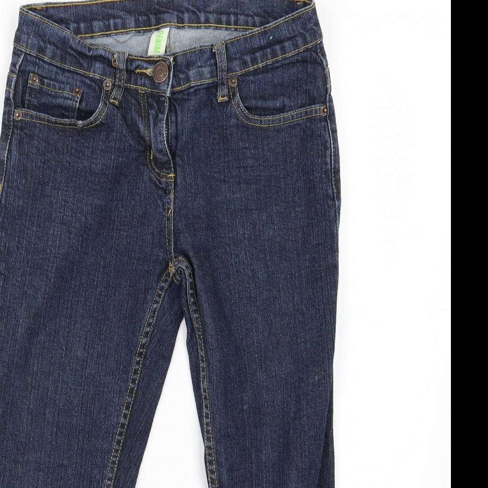 Denim & Co. Womens Blue  Denim Cropped Jeans Size 8 L20 in