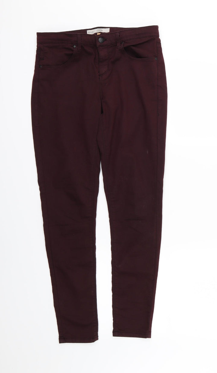 Topshop Womens Purple Denim Skinny Jeans Size 30 L30 in