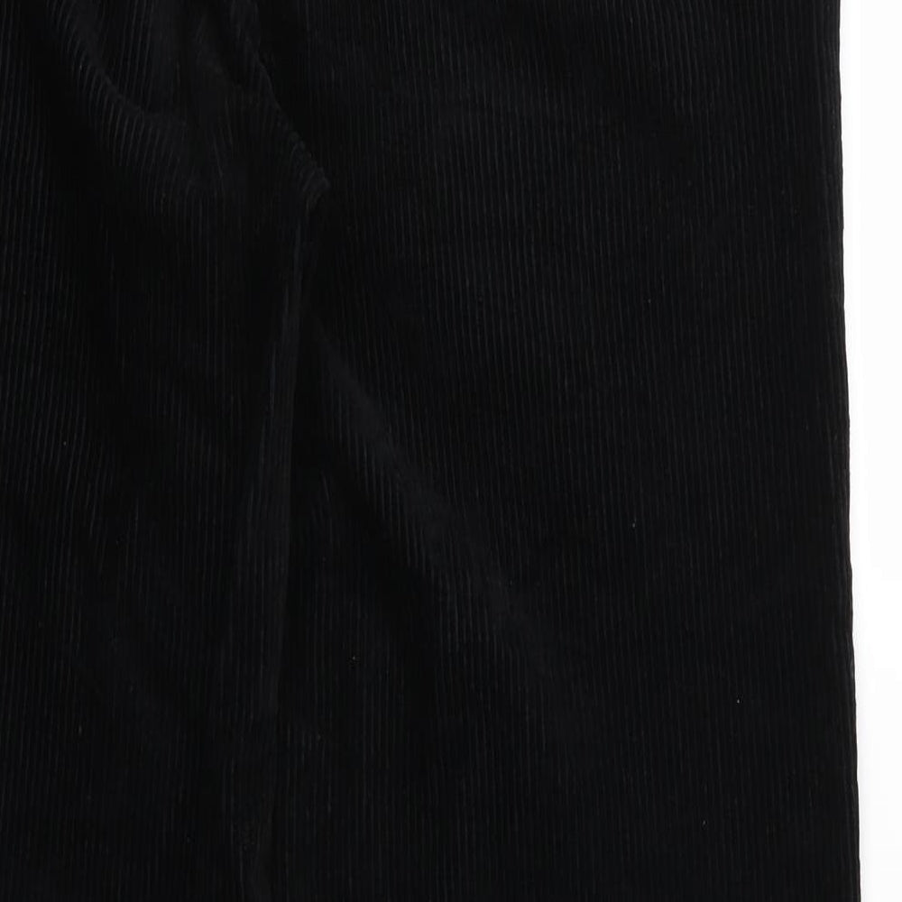 Topman Mens Black  Corduroy Trousers  Size 32 L32 in