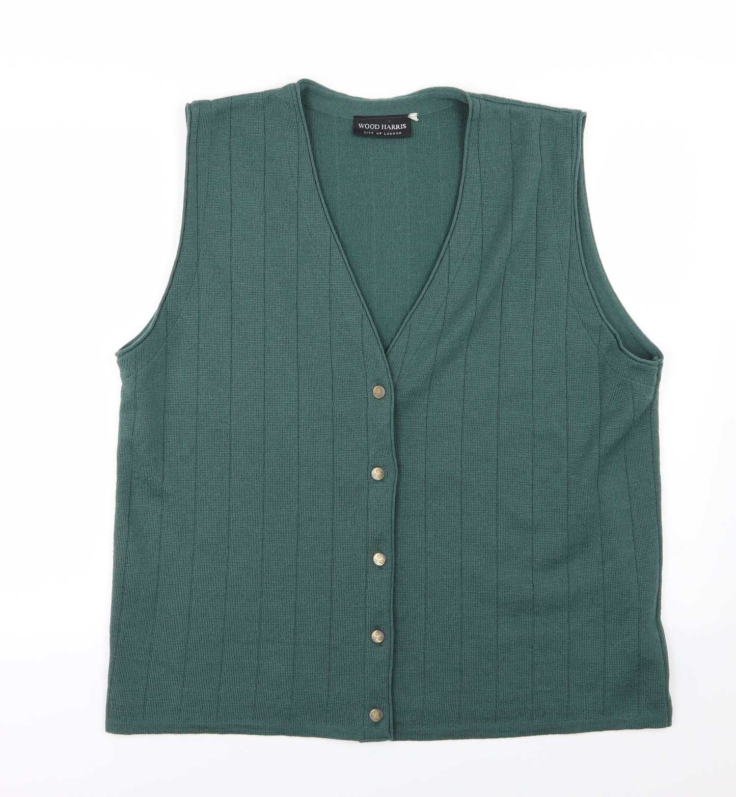 Wood harris Mens Green  Knit Cardigan Jumper Size L