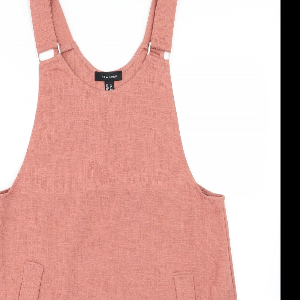 New Look Womens Pink   Pinafore/Dungaree Dress  Size 12