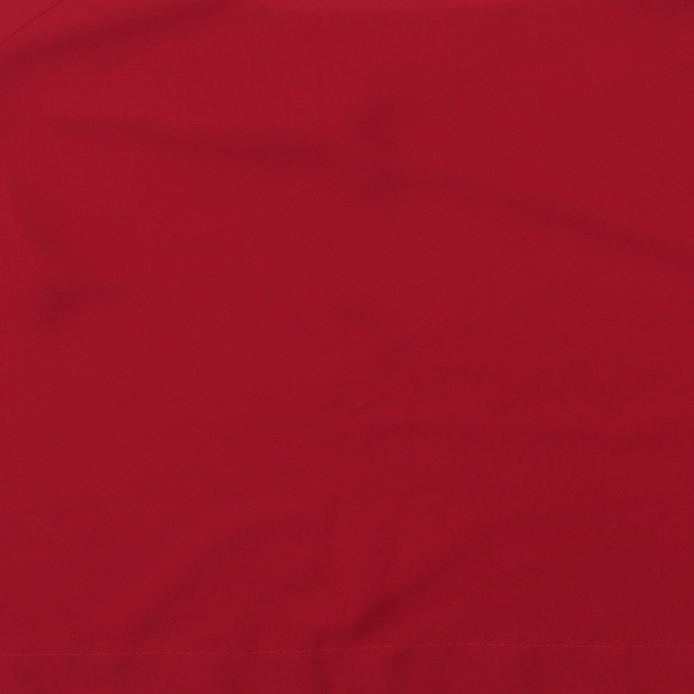 New Look Womens Red  Chiffon Cropped Blouse Size 8  - Burgundy