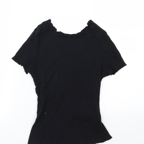 SheIn Womens Black  Knit Pullover Jumper Size S