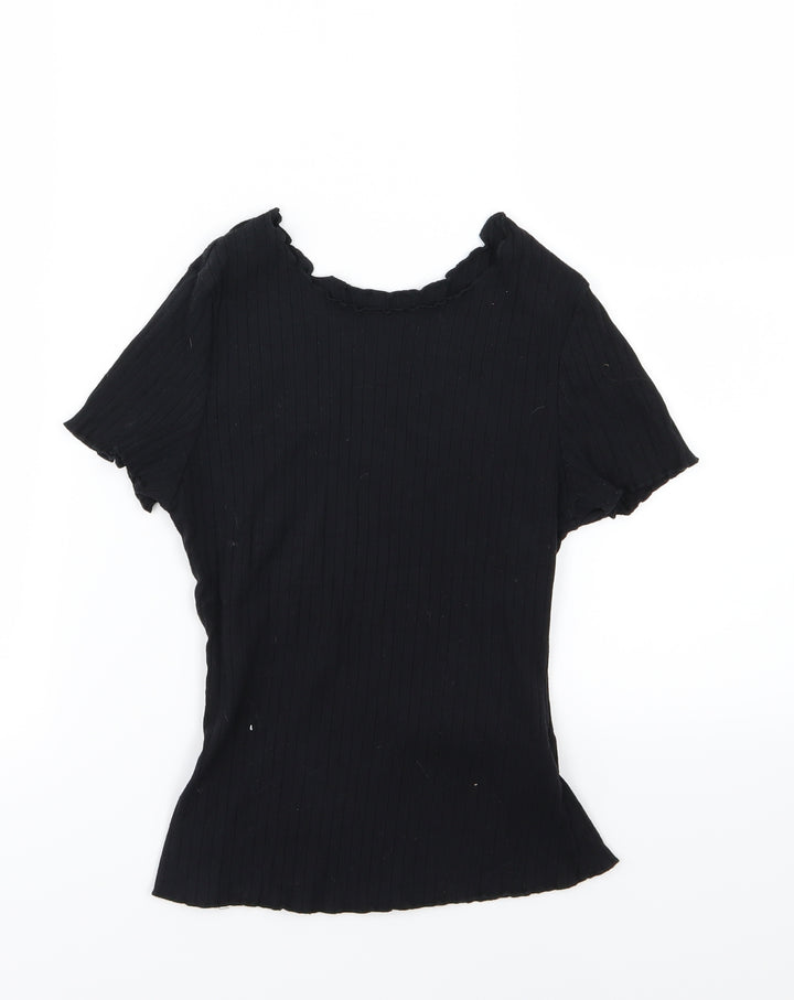 SheIn Womens Black Knit Pullover Jumper Size S