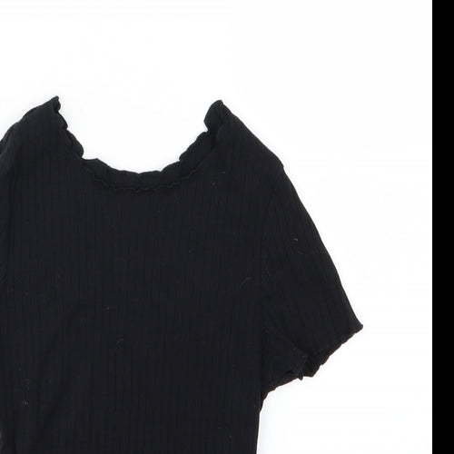 SheIn Womens Black  Knit Pullover Jumper Size S