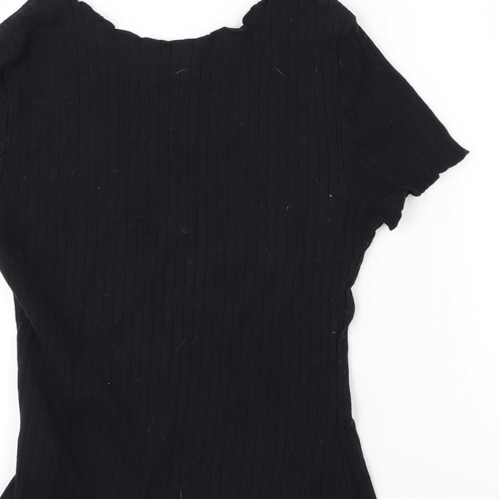 SheIn Womens Black  Knit Pullover Jumper Size S