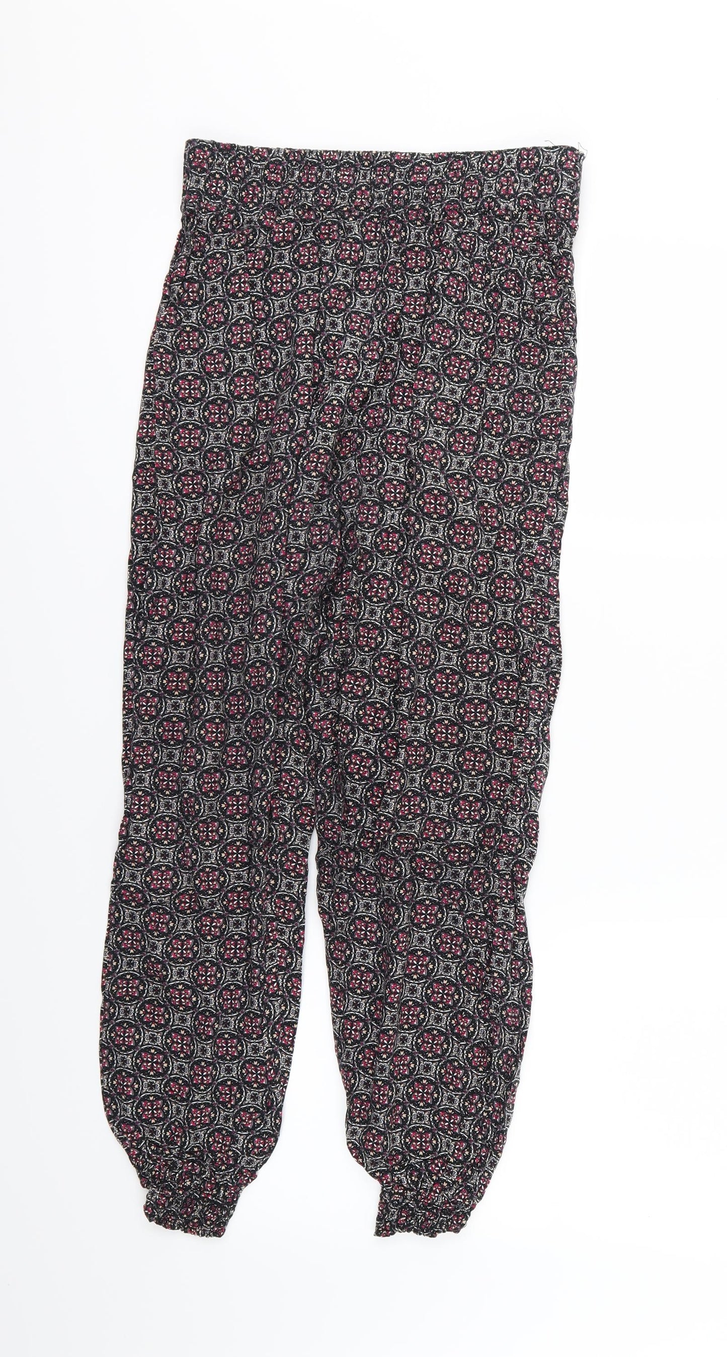 W&U Womens Multicoloured Floral  Harem Trousers Size 12 L25 in
