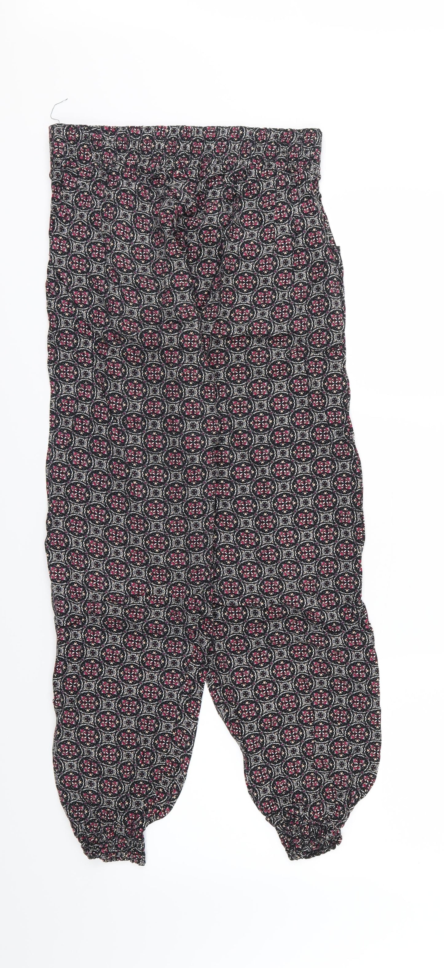 W&U Womens Multicoloured Floral  Harem Trousers Size 12 L25 in