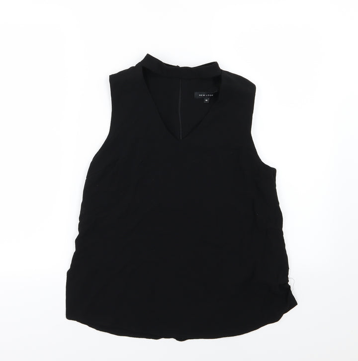 Topshop Womens Black   Basic Blouse Size 10