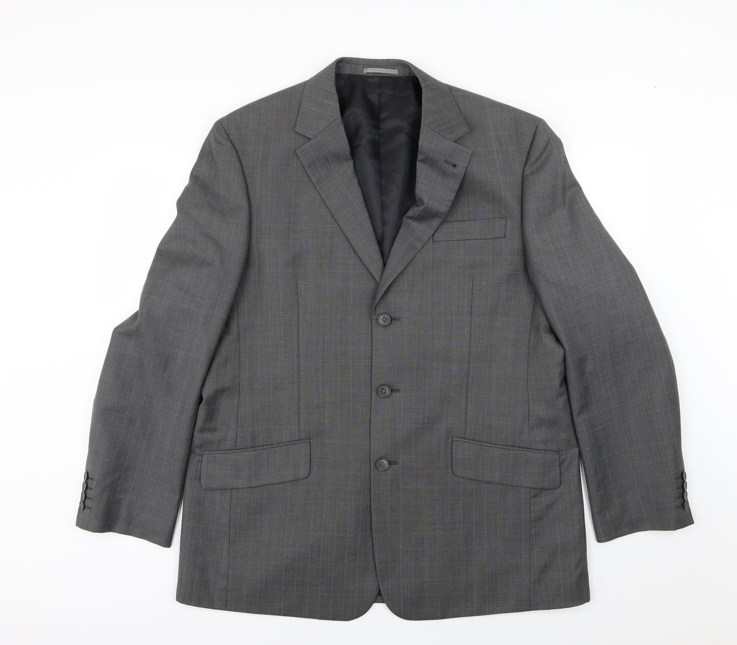 NEXT Mens Grey Striped Rayon Jacket Suit Jacket Size 44