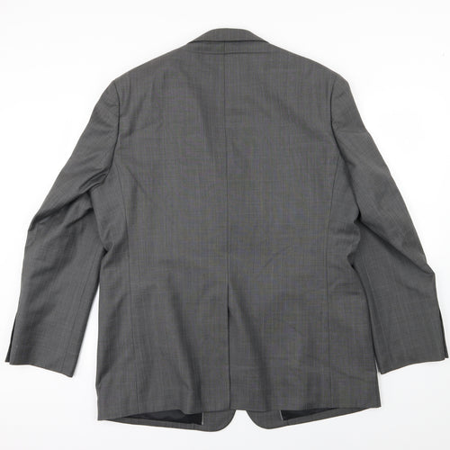 NEXT Mens Grey Striped Rayon Jacket Suit Jacket Size 44