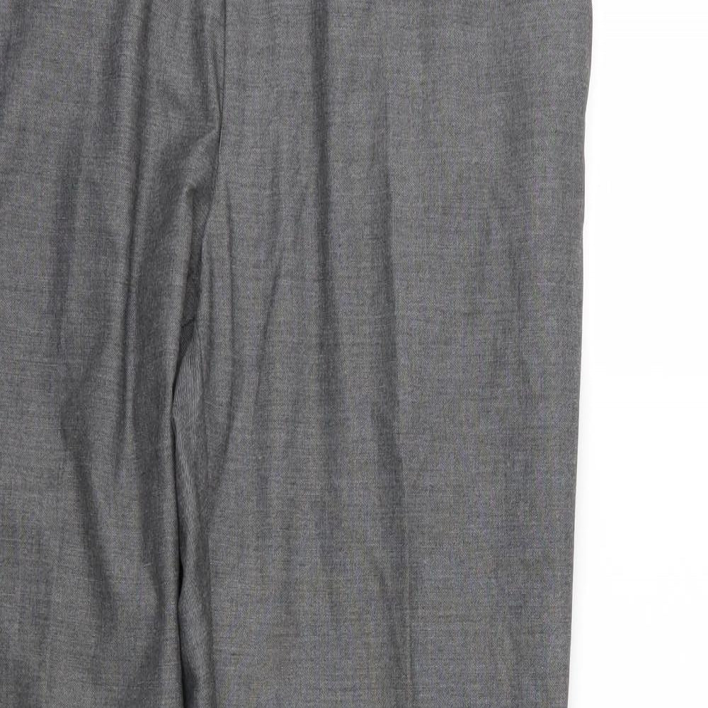 Marks and Spencer Mens Grey  Rayon Trousers  Size 36 L30 in