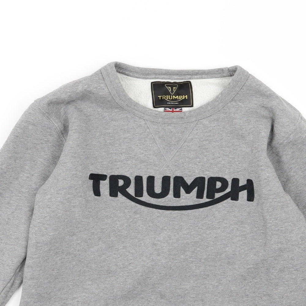 Triumph Womens Grey  Jersey Pullover Sweatshirt Size S