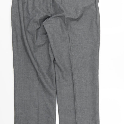 Preworn Mens Grey  Rayon Trousers  Size 34 L30 in