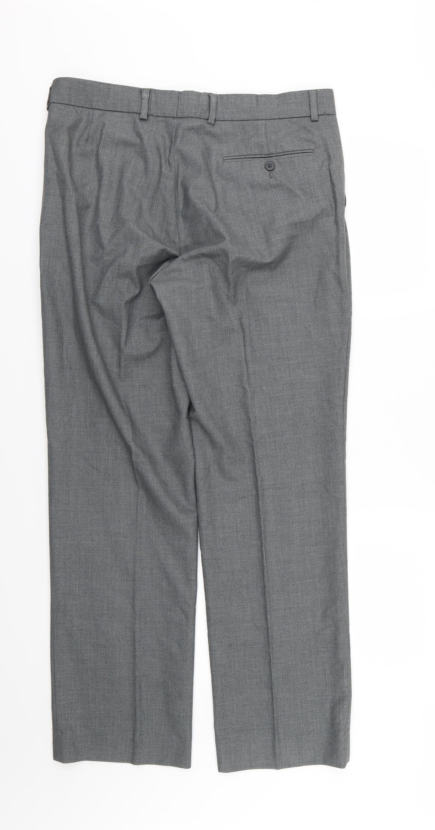 Preworn Mens Grey  Rayon Trousers  Size 34 L30 in