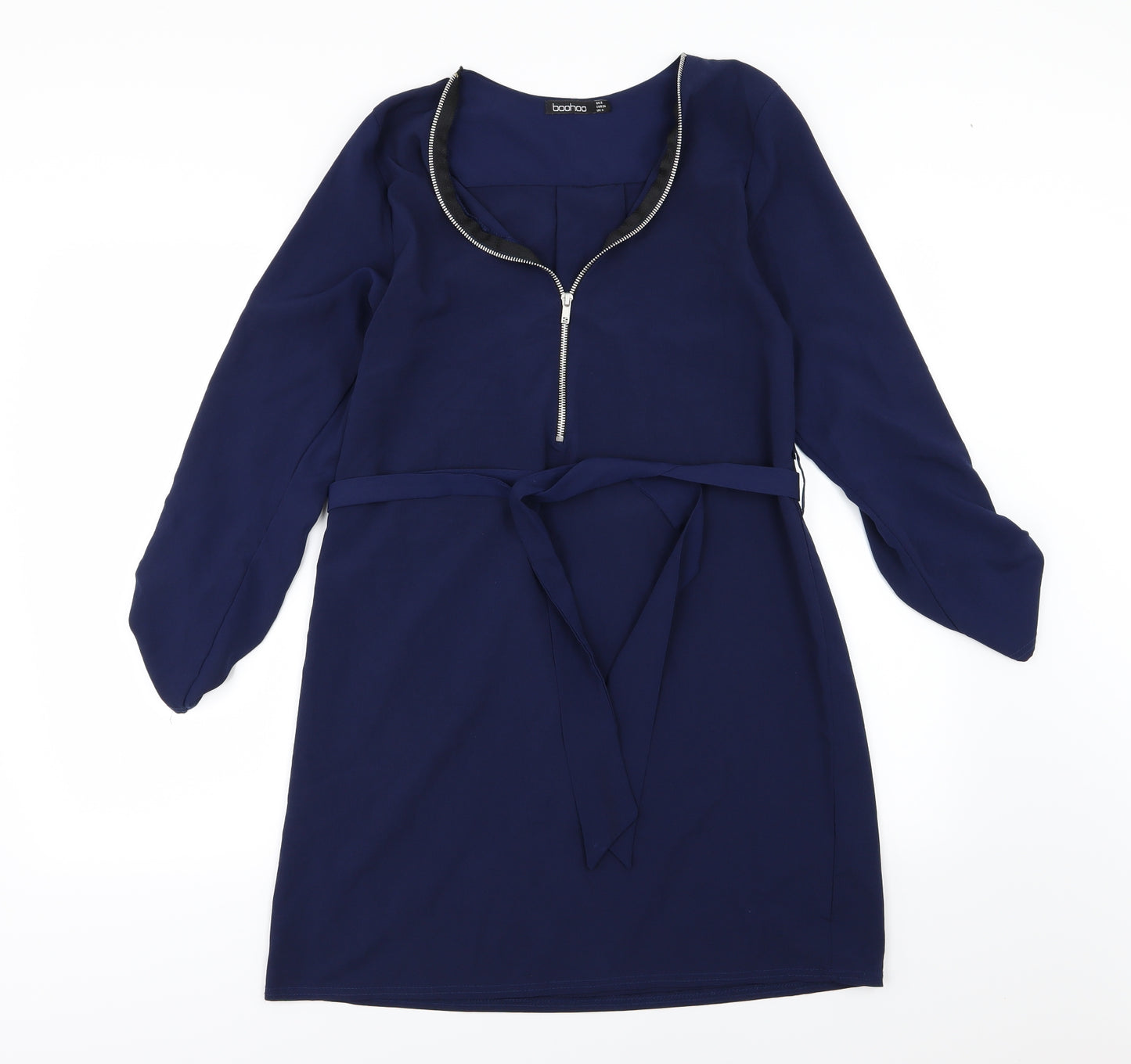 Boohoo Womens Blue  Chiffon T-Shirt Dress  Size 8