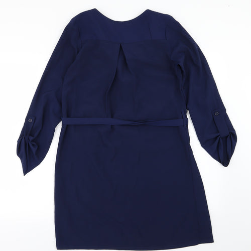 Boohoo Womens Blue  Chiffon T-Shirt Dress  Size 8
